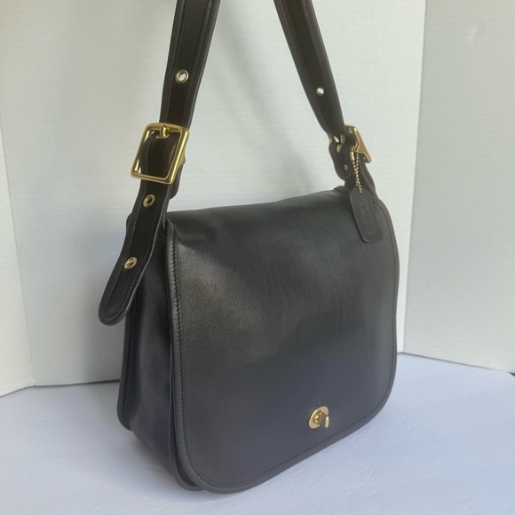 Coach Stewardess Vintage Bag | Black Glove-Tanned Leather | Style No. 5130 - Picture 1 of 14